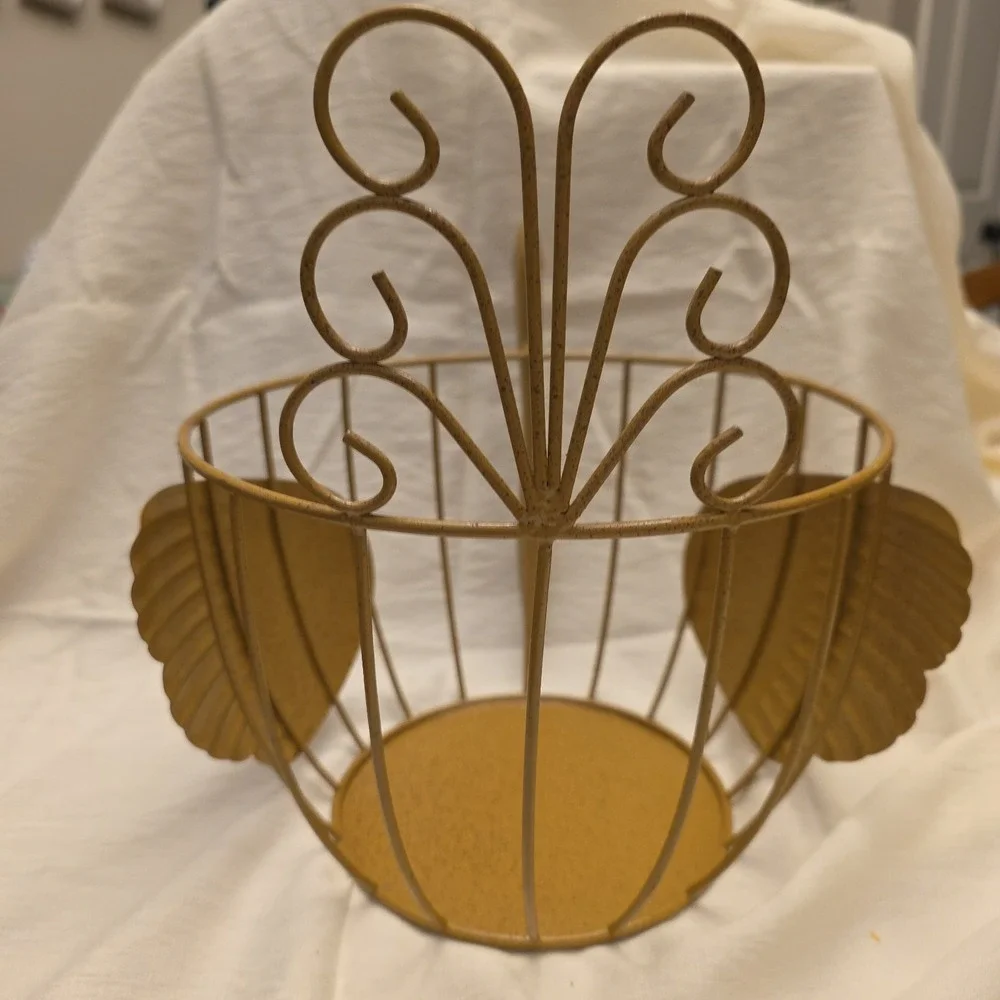 Turkey Egg Fruit Bread‎ Basket Wire Metal Thanksgiving Centerpiece Table Decor